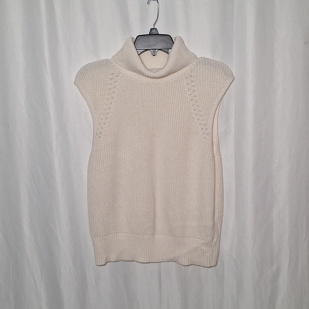 GAP Ribbed Knitted vest Cream